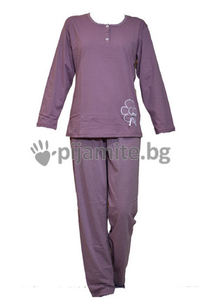 Дамска пижама - дълъг ръкав Цвете 11506 